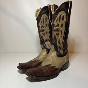 Old Gringo Nevada Overlay Brown Cowgirl Boots Women’s Size 7 B Leather Western